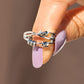 Storyjewellery Crossover Fidget Rings For Women, Anxiety Ring For Women, Silver Plated Spinner Ring Anxiety Spinning Stress Reli