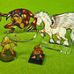 Litko Paper Miniature Bases | Round | Circle | Slotted Paper Figure Holder | Compatible With Dungeons And Dragons | Game Card Stands (3Mm Black Acrylic, 40Mm)