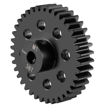 Brkrc Steel M1 Pinion Gear 34T-45T 5Mm Shaft Motor Gears For 1/8 1/10 Rc Brushless Brush Motor Electric Car/Truck Part (38T)