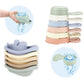 Bath Toys Floating Boats With Bathing Spoon, 11 Pcs Bathtub Mold Free Bath Toy For Babies Water Table Toys Toddler Birthday Gift For Preschool Boys/Girls