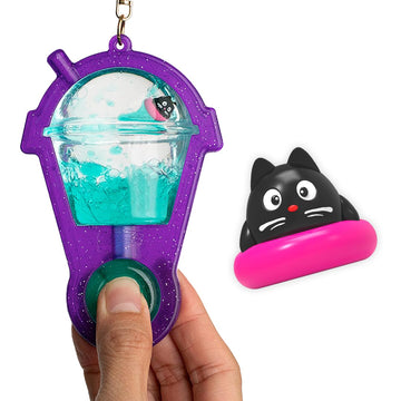 Goonameez Hand-Held Sensory Toy With Floating Characters - Mesmerizing Water Mix Fidget - Collect All 6 Unique Shapes For Squish