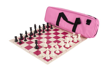 The House of Staunton Deluxe Chess Set - Triple Weighted, Plastic, Pink