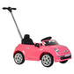 Best Ride On Cars 2-in-1 Fiat 500 Push Vehicle Stroller, Large Pink, 40 lb Capacity, for Toddlers Ages 1-3, Model B07KZYNG