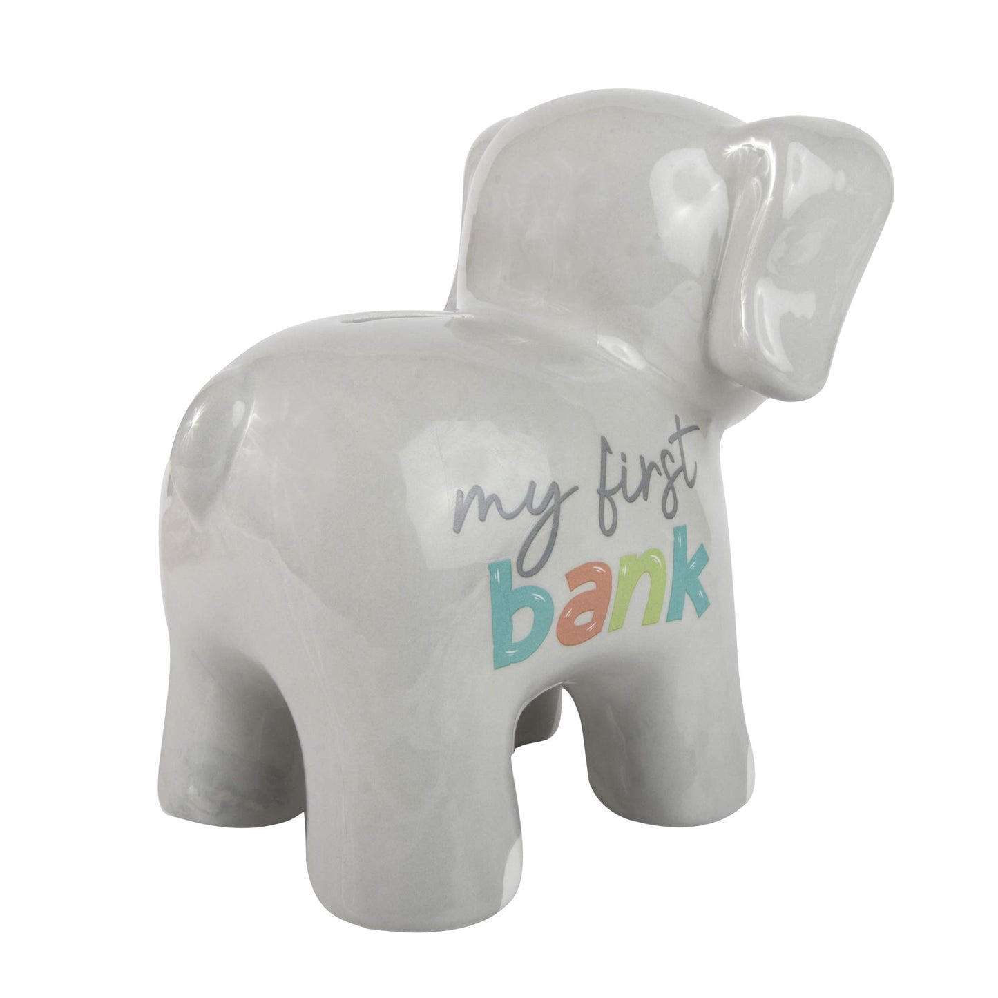 My Babys First Bank Piggy Bank - Ceramic Animal Bank And Nursery Piggy Bank For Baby Boys, Girls, Toddlers, And Kids (Elephant)