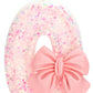 ElekFX Birthday Candle for Cake, 0 Candle - Pink Glitter with Bowknot, 2.76 inch Happy Birthday Candle, Cake Topper Decoration f