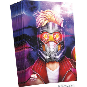 Gamegenic Marvel Champions The Card Game Official Star-Lord Fine Art Sleeves Pack Of 50 Art Sleeves And 1 Clear Sleeve Card Game Holder Use With Tcg And Lcg Games Made By Fantasy Flight Games