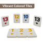 MIDOLITE Rummy Cube 8 Player Edition with 8 Wooden Racks, Rummy Cube Game with Case 8 Players with Portable Case 214 Tiles Rummy