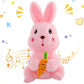 Emoin Bunny Plush Baby Toys, Singing Dancing 9'' Bunny Stuffed Animal, Interactive Rabbit Plush Crying Bunny Don'T Take His Carr