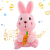 Emoin Bunny Plush Baby Toys, Singing Dancing 9'' Bunny Stuffed Animal, Interactive Rabbit Plush Crying Bunny Don'T Take His Carr