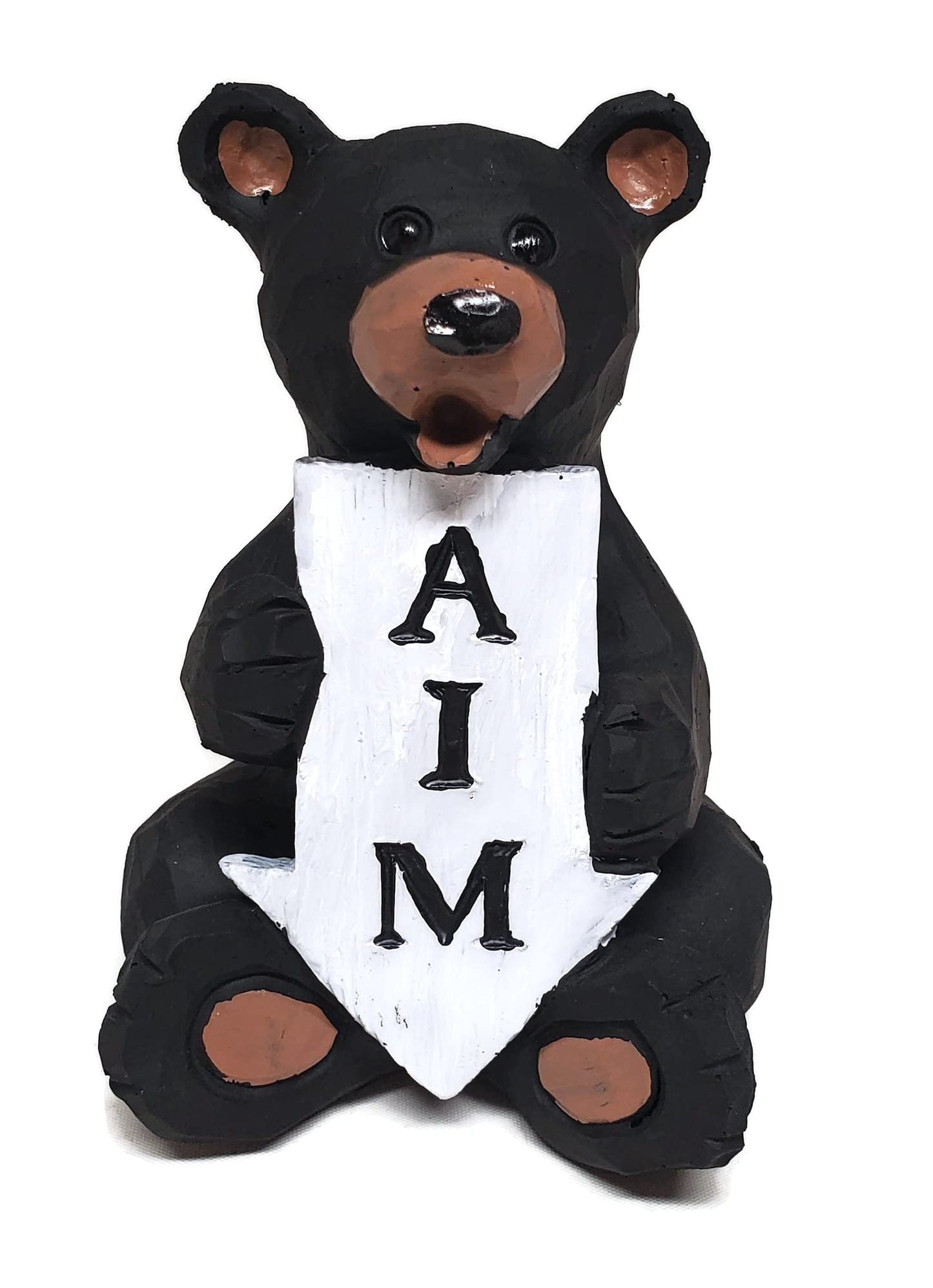 Black Bear Bathroom Decor Toilet Tank Topper Figurine - Aim