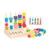 ENAKSHI Wooden Stacking Sequencing Toys Set Lacing Beads and Stacking Block for Kids|Toys & Hobbies | Preschool Toys & Pretend P