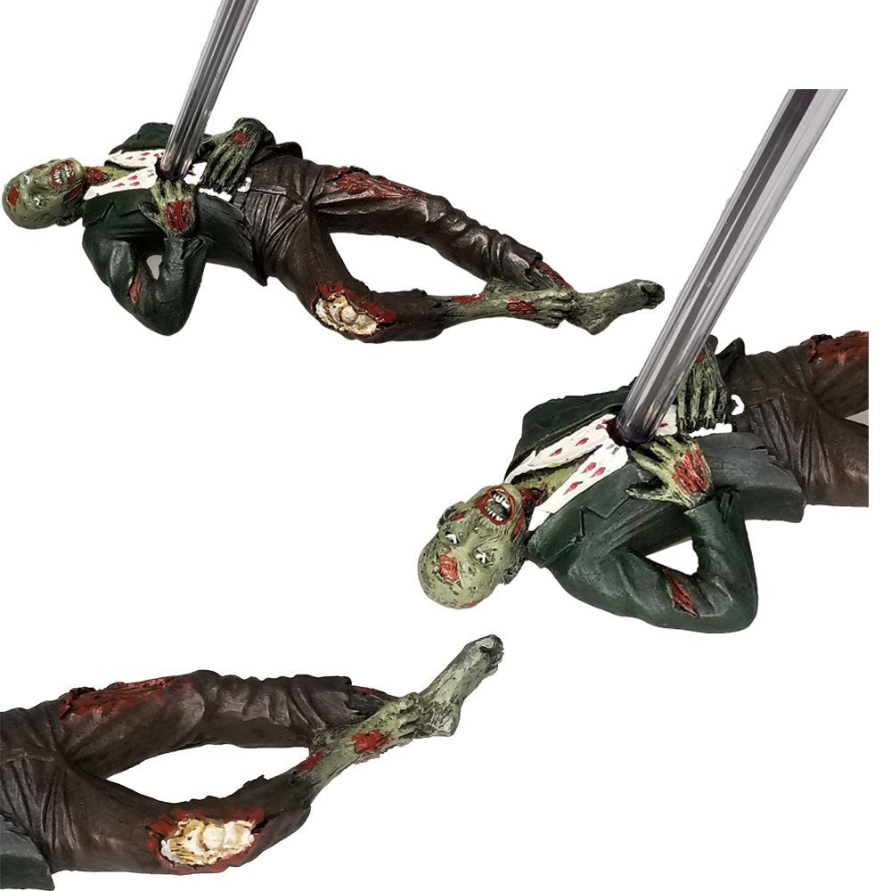 Pacific Giftware Desktop Accent Zombie Impaled Pen Holder Tabletop Halloween Decoration Walking Dead Zombie Enthusiast Collectible Figurine