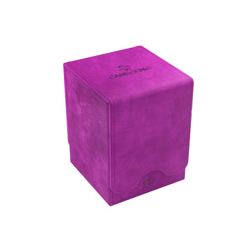 Squire 100+ Xl Convertible Deck Box | Card Storage Box With Removable Cover Clips | Holds 100 Double-Sleeved Cards In Extra Thick Inner Card Sleeves | Purple Color | Made By Gamegenic (Ggs20101Ml)