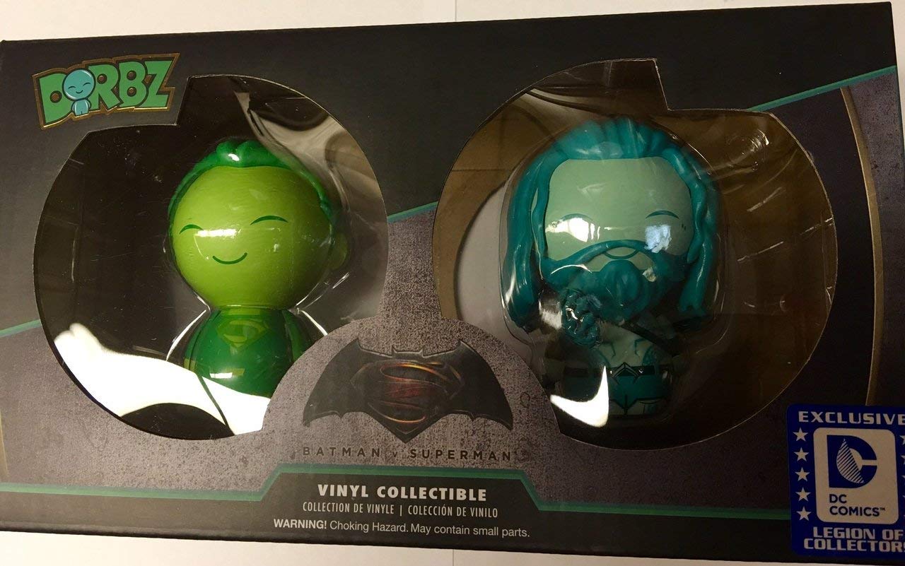 Dorbz Funko Batman Vs Superman - Underwater Aquaman & Kryptonite Superman - Dc Comics Legion Of Collectors Exclusive