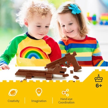 Unirolic Classic Building Bricks, 200 Piece 2X4 Building Blocks Stem Creative Building Toys Compatible With All Major Brands, Moc Building Bricks Diy Play Set For Kids Age 6+ (Brown)