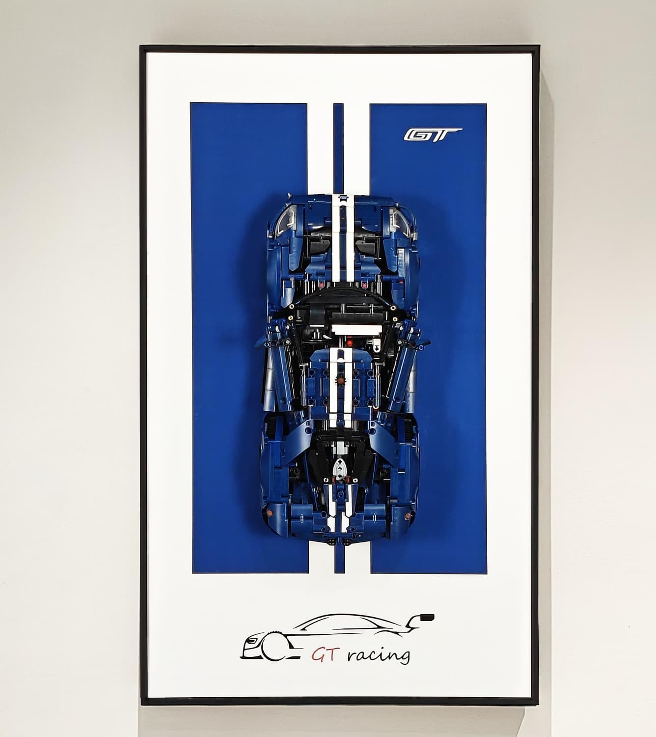 Wetceaom Display Wallboard For Lego Technic 2022 Ford Gt 42154 Car 1:12 Scale, Compatible With Lego Ford Gt Cars, Gift Ideas For