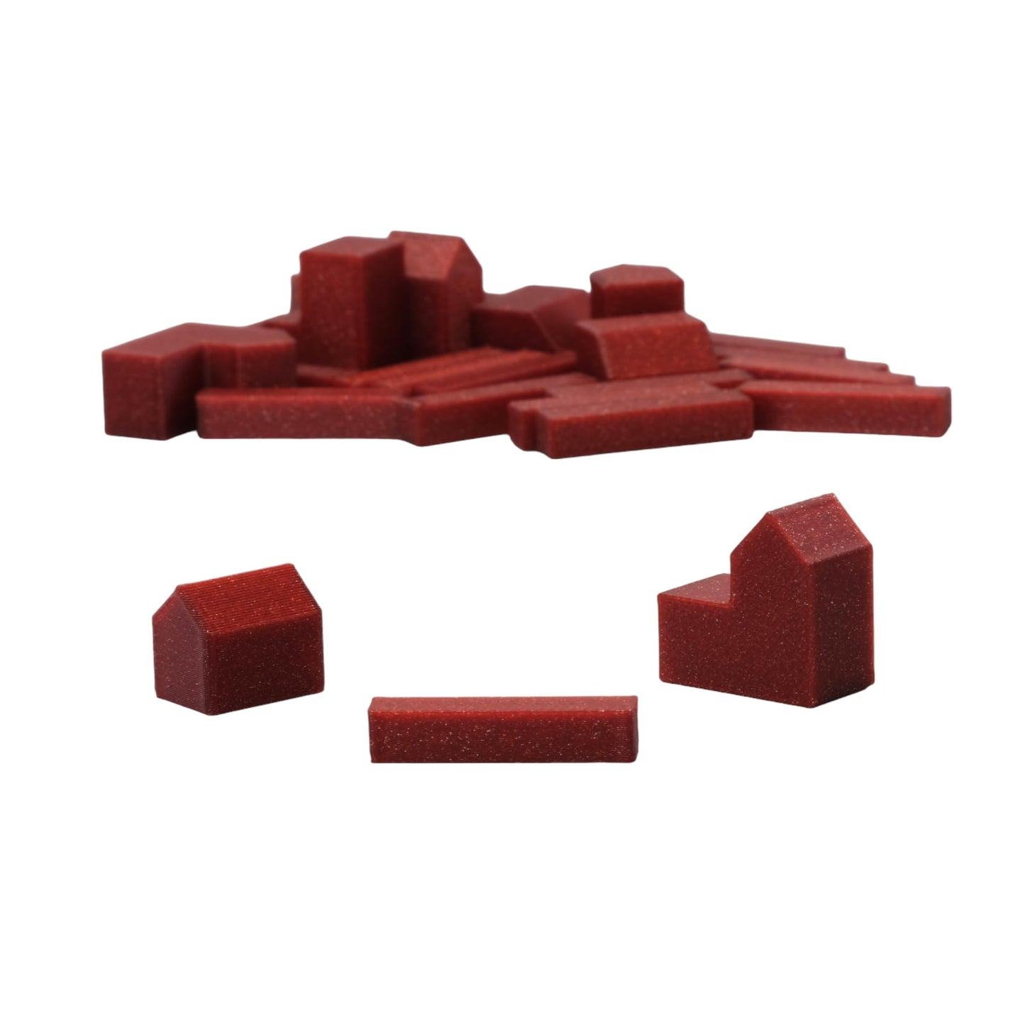 Bkprint3D Replacement Pieces For Catan Board Game | Settlers Pieces | 82 Colors | Base Set | (59_Galaxy_Red)