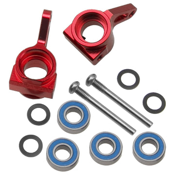 Vgoohobby Aluminum Front Steering Knuckles Carrier Blocks Steering Cup Compatible With 1/10 Traxxas Slash 2Wd Rustler Stampede B
