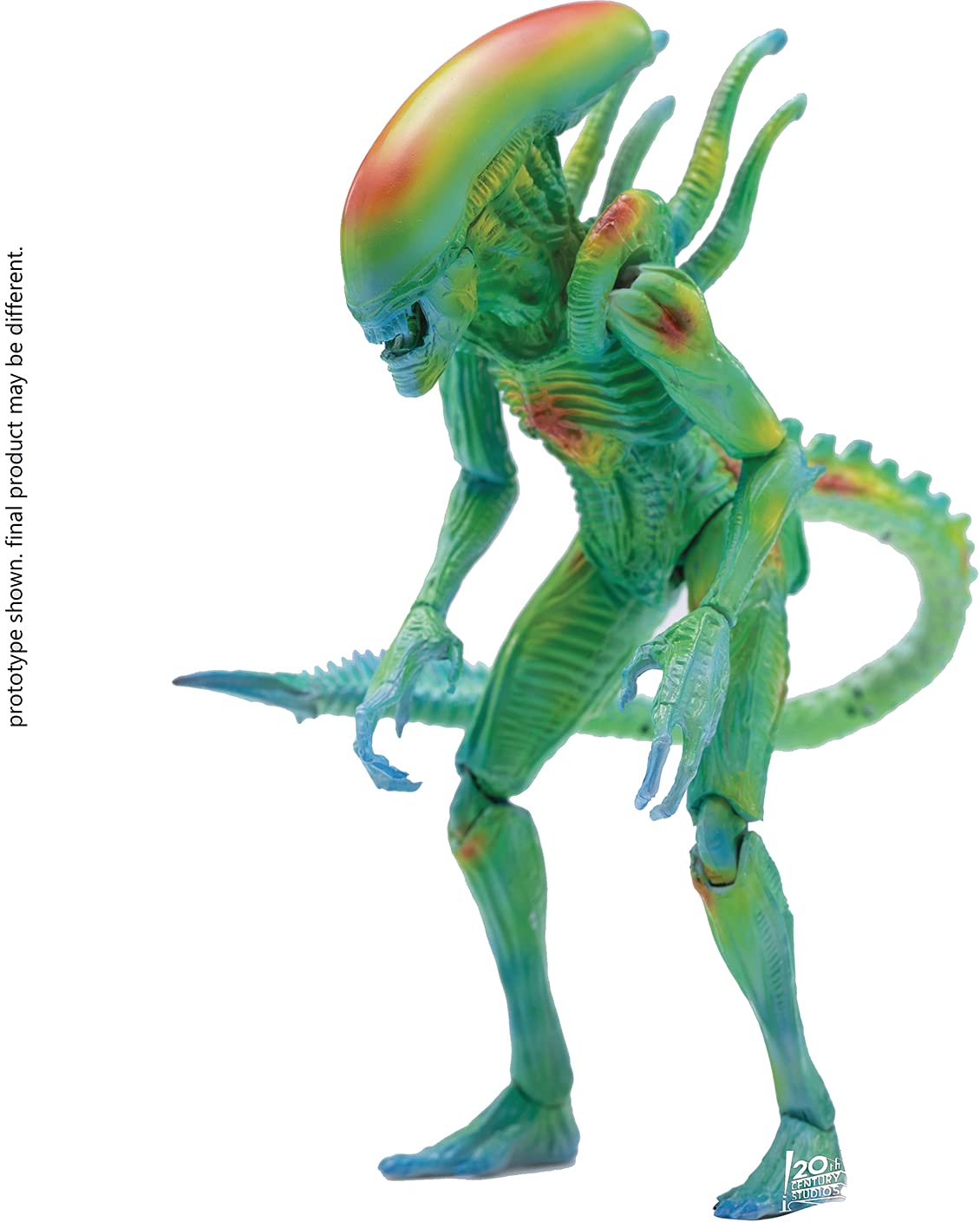 Hiya Toys Alien vs. Predator Thermal Vision Alien Warrior 1:18 Scale Figure, Multicolor, PVC, Model EMA0002
