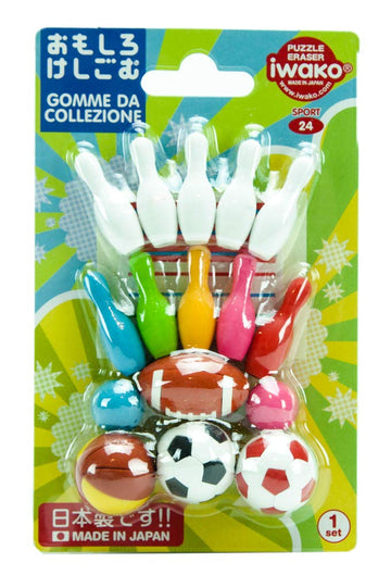 Iwako Japanese Sports Eraser Set (38329)