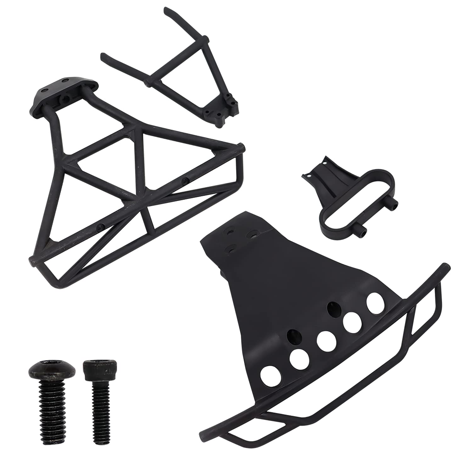 Bumpers Compatible with Traxxas Slash 4x4 1/10 Platinum Front #6835 & Rear #6836 Bumpers Skid Plate with Mounts