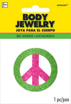 Neon Spirit Glitter Body Jewelry, Party Accessory
