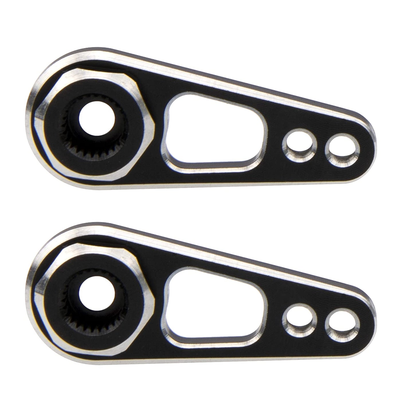 2Pack Vgoohobby Aluminum Alloy RC Double Hole 25T Steering Servo Arm Horn Compatible with Recat Axial SCX10 90046 Traxxas TRX-4
