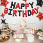 Toniful 35Pcs Black And Red Happy Birthday Decorations 16 Inch Happy Birthday Balloon Banner With Star Balloons Mylar Foil Birth
