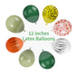 Jungle Balloons, 12 Inch Jungle Safari Balloons Animal Print Balloons Sage Green Olive Green For Jungle Safari Theme Party Decor