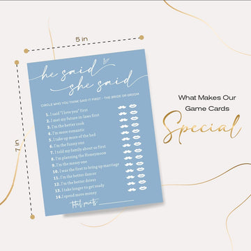 Bridal Shower Games Cards, Guest Who Said It, He Said She Said Game Cards, Bridal Shower Games 25 Guests, Engagement Party Weddi