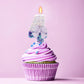 ElekFX Birthday Candle for Cake, 4 Candle - Purple Glitter with Bowknot, 2.76 inch Happy Birthday Candle, Cake Topper Decoration