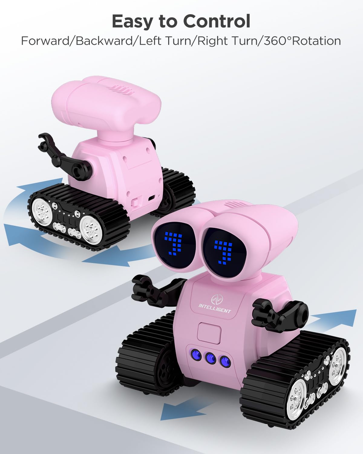 Robot Toys For Kids, Rechargeable Remote Control Robot Toys With Walkie Talkies, Programming, Gesture Sensing, Music, Changeable