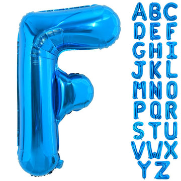 Toniful 40 Inch Large Blue Letter F Balloons Giant Alphabet Letter Balloons,Foil Mylar Big Balloons For Birthday Party Anniversa