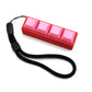 Four-Button Clicky Mechanical Switch Fidget Toy | Stim Toy, Stress Relief, Adhd (Red Base, Pink Keycaps)