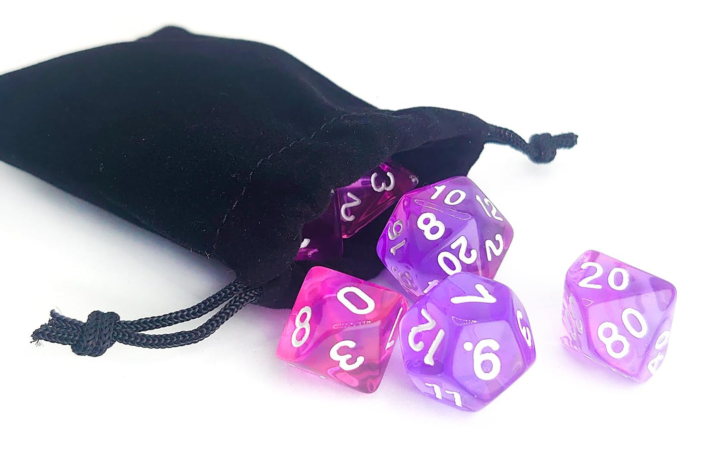 vvpesca Purple DND Dice Set, Pop Color D&D Stuff, - Polyhedral Dice Set for DND Accessories, Dungeons and Dragons, Role Playing