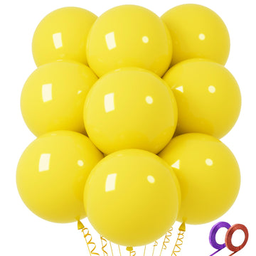 32Pcs Yellow Big Balloons 18 Inch, Round Large Latex Party Balloons For Birthday Wedding Decorations. (Yellow)