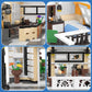 City Garden Hotel Building Sets,House Architecture Model Blocks Toys For Adults & Teens,1300 Pcs Mini Bricks With Led(Not Compat