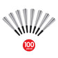 Beistle 100 Piece Sparkling Happy New Year’S Eve Noisemaker Horns Birthday Party Favors Blowouts, 9', Silver/Black