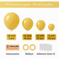 Voircoloria 130Pcs Mustard Yellow Balloons Different Sizes 18'' 12'' 10'' 5'' Lemon Yellow Latex Balloon Garland Arch Kit For Bi