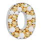 3Ft Large Marquee Letters Mosaic Balloon Frame Pre-Cut Foam Board Marquee Light Up Letter O For Birthday Party Decorations,Weddi