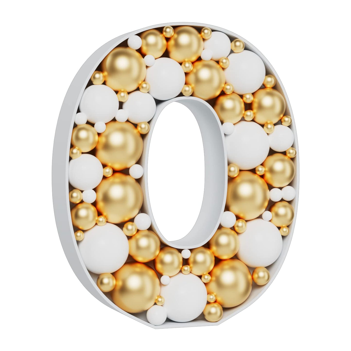 3Ft Large Marquee Letters Mosaic Balloon Frame Pre-Cut Foam Board Marquee Light Up Letter O For Birthday Party Decorations,Weddi