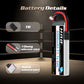 HRB 2PCS 11.1V 5000mAh 3S 50C-100C LiPo Battery TR Compatible with RC Cars Models Helicopter Airplane Quadcopter Truck Boat