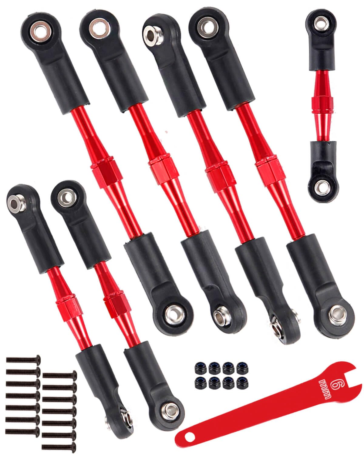 RCMYou Aluminum Turnbuckles Camber Links Upgrades Part for 1/10 Slash 2WD/Stampede 2WD/Rustler 2WD/Bandit 2WD, Alloy Turnbuckles