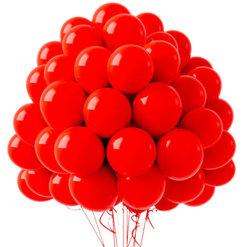 Garma Red Balloons 12 Inch, 100 Pack Latex Party Balloons For Balloons Arch As Valentine Day, Christmas, Birthday, Graduation, B