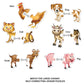 TOYKRAFTT Chunky Infant Floor Puzzle Toy, 2 Piece Animal Puzzles for Kids Age of 2 Years Above, Educational Toys Toddler Puzzles