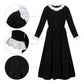 Vikidoky Kids Girl Harriet Tubman Dress Costume Ruffled Doll Collars Black Slave Button Outfit Halloween Cosplay Suit (110)