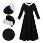 Vikidoky Kids Girl Harriet Tubman Dress Costume Ruffled Doll Collars Black Slave Button Outfit Halloween Cosplay Suit (140)