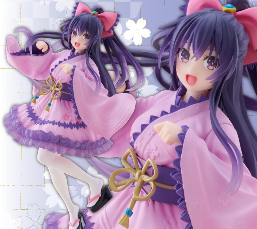 Lunk Yatogami Tohka Action Figure Gothic Purple Dress Model Pvc Anime Statue Character Collections Model Ornaments 7.1 Inch