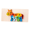SECRET DESIRE Wooden Peg Puzzles for Toddlers Colorful Matching Board Wooden Blocks Puzzle Horse |Developmental Baby Toys