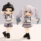 Ymy Ob11 Doll Clothes 1/12 Scale Shirt Tie Waistcoat Dress Girls Uniform Set For Bjd Gsc Doll Clothing(Blue)